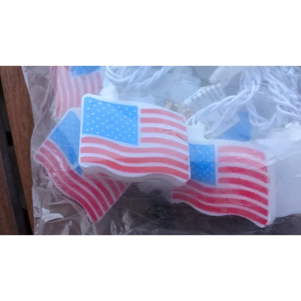 💜✨NWT American Flag String Lights